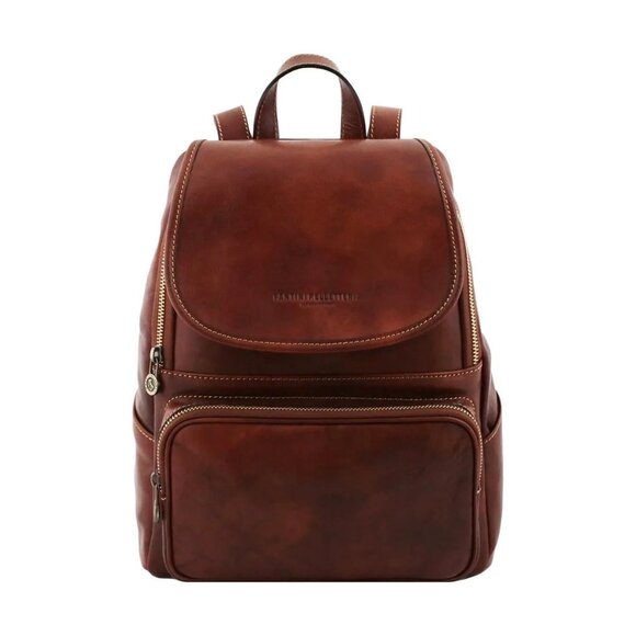 Brown Italian Leather Backpack | Handmade Full-Grain Everyday & Travel Bag main image 5
